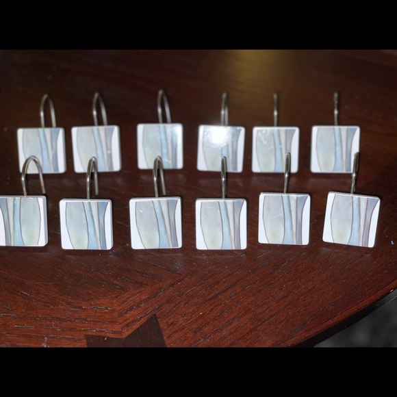 12 Shower Curtain Hooks (set) - Picture 3 of 6